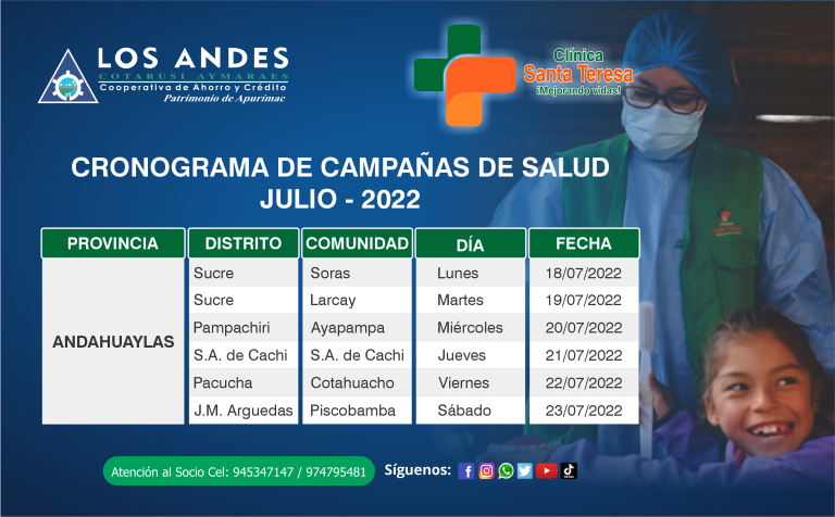 Gran Campaña de Salud mes de Julio Atención Provincia de Andahuaylas