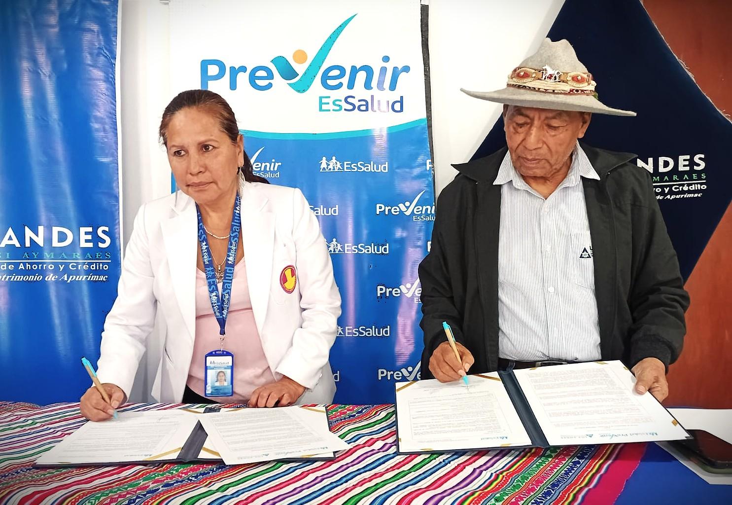 EsSalud y la Cooperativa de Ahorro y Crédito Los Andes suscriben alianza para fortalecer la salud preventiva.