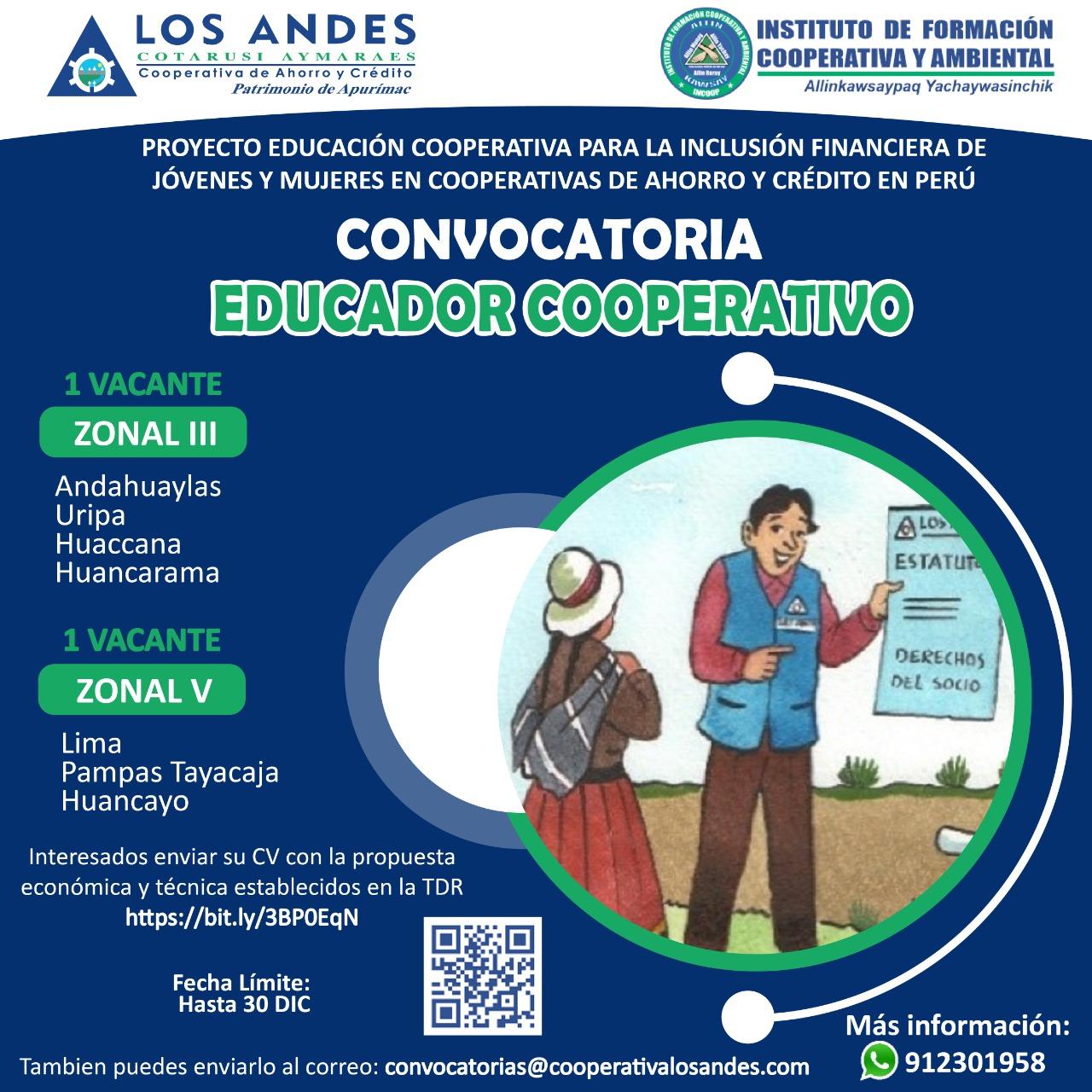 CONVOCATORIA EDUCADOR COOPERATIVO