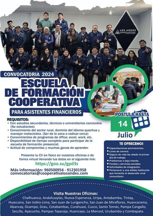 ¡Postúlate! a nuestra Escuela de Formación y capacítate para Asistente Financiero con nuestro Instituto de Formación Cooperativa y Ambiental!